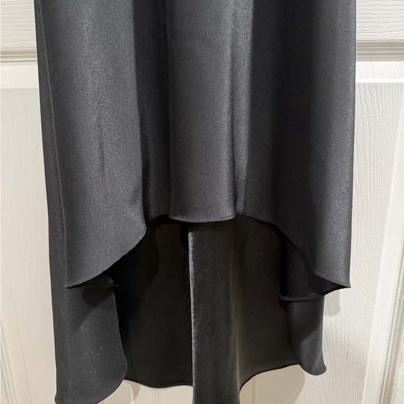 VTG Jessica Howard Black Slip Dress Spaghetti Strap High Low Removable Flower 🖤 - Picture 2 of 6